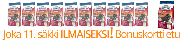 Happy Dog joka 11. säkki ilmaiseksi