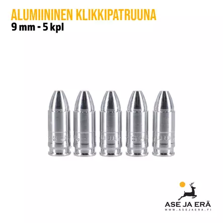 9mm Alumiininen Klikkipatruuna 5kpl Kirkas - Klikkipatruunat - 6410364601500 - 1