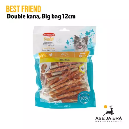 Best Friend Double herkkuluutikku kana Big Bag 12 cm 45 kpl 440 g - Koiran herkut ja puruluut - 5700551171840 - 1