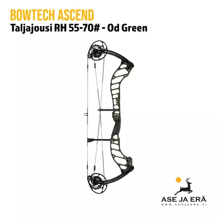 Bowtech Ascend Taljajousi RH 55-70# Od Green - oikealta sivusta - Metsästysjousi - 840107822590 - 2