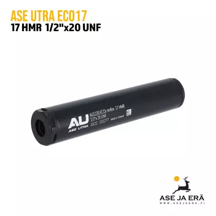Ase Utra ECO17 1/2"x20UNF 17HMR pienoiskiväärin vaimennin - Ase Utra äänenvaimentimet - AUECO171220 - 1