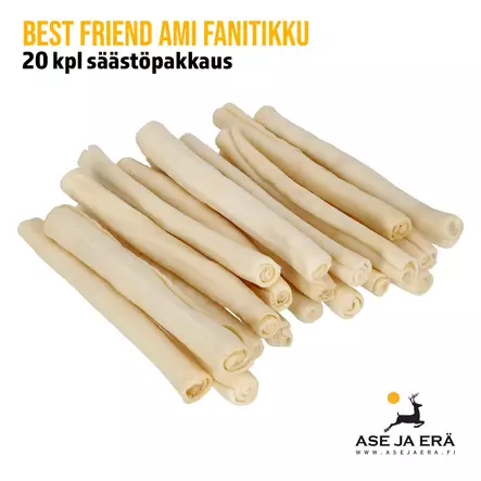 Best Friend Ami fanitikku 20 kpl säästöpakkaus, 20 kpl luita - Koiran herkut ja puruluut - 6419698180200 - 2
