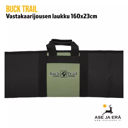 Buck Trail vastakaarijousen laukku 160x23cm lähikuva varustetaskusta - Tähtäin- ja perinnejousen laukut - 6426011341330 - 2