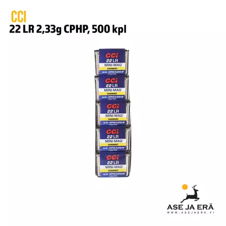 CCI Mini-Mag 22LR 2,34g HP 500kpl - 22 LR patruunat - cciminiimaghp1000 - 2