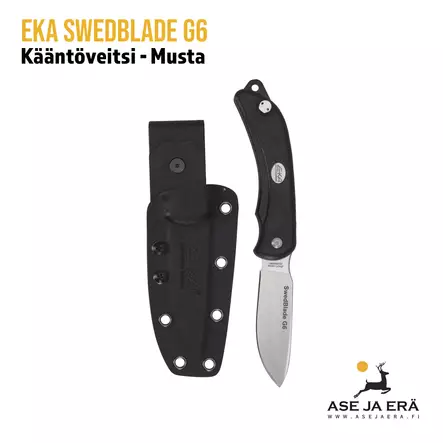 EKA SwedBlade G6 taittopuukko musta kydex tuppi - yleiskuva - Taittoveitset - 7391537715080 - 1