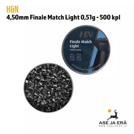 H&N Finale Match Light 4,50 mm ilmakiväärin luoti 0,51 g - 4,5 mm ilmakivääriluodit - 4047058019260 - 3