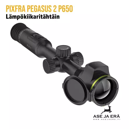 Pixfra Pegasus 2 Thermal 640*512, 50mm P650 - etuviistosta oikealta ylhäältä - Lämpökiikaritähtäin - 6976144452330 - 2