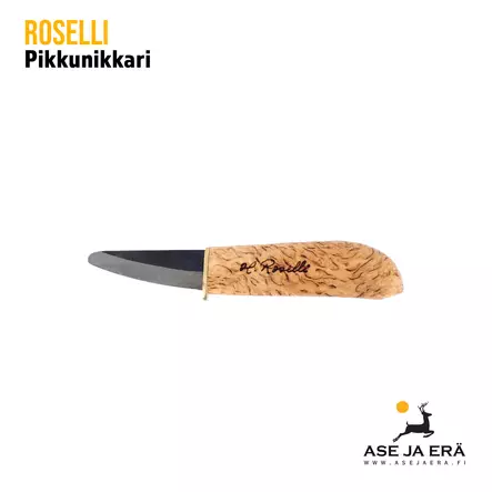 Roselli Pikkunikkari puukko - vasen sivu, vaakakuva - Puukot - 6430056850160 - 2