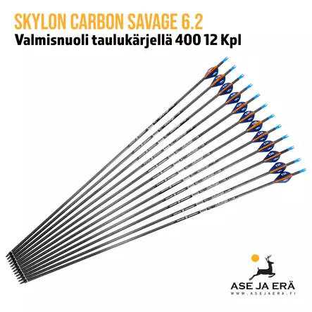 Skylon Carbon Savage 6.2 hiilikuitunuoli 400 12 Kpl - Yleiskuva - Hiilikuitunuolet - XPP-SK-C400 - 1