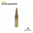 222 Rem Lapua 3,6g S569 FMJ kokovaippainen kiväärinpatruuna - 222 kaliiperi - 6418267103640 - 3