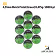 4,51mm JSB Match Pistol (Green) 0,475g - 4,5 mm ilmapistooliluodit - 164165X10 - 1