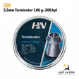 5,5mm H&N Terminator 1,06 g 200 kpl - Yleiskuva - 5,5 mm luodit - 4047058018010 - 5