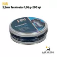5,5mm H&N Terminator 1,06 g 200 kpl - Rasia yläviistosta - 5,5 mm luodit - 4047058018010 - 8