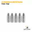 9mm Alumiininen Klikkipatruuna 5kpl Kirkas - Klikkipatruunat - 6410364601500 - 1