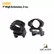 Hawke 25mm High Extension Ring 1" rengasjalka 2-os. Weaver Korkea - 30mm kiikarinrenkaat - 5054492221240 - 2