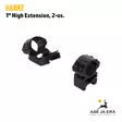 Hawke 25mm High Extension Ring 1" rengasjalka 2-os. Weaver Korkea - 30mm kiikarinrenkaat - 5054492221240 - 5