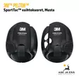 3M Peltor SportTac vaihtokuoret, Musta molemmat kuoret edestä - Kuulosuojaintarvikkeet - 7318640044920 - 2