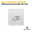 Gold Tip Traditional Hunter 006" hiilikuitunuoli luonnonsulilla, 340 - 6 kpl - mukana tulevat insertit pussissa - Hiilikuitunuolet - 791331880460 - 4