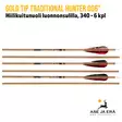 Gold Tip Traditional Hunter 006" hiilikuitunuoli luonnonsulilla, 340 - 6 kpl - yksityiskohta sulkaosasta - Hiilikuitunuolet - 791331880460 - 2