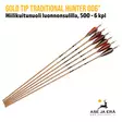 Gold Tip Traditional Hunter 006" hiilikuitunuoli luonnonsulilla, 500 - 6 kpl - yleiskuva nuolista - Hiilikuitunuolet - 791331880460 - 14