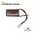 ASG 7,4V 1000 mAh, LI-PO akku - Airsoft-akut ja laturit - 5707843051590 - 3