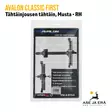 Avalon Classic First Recurve tähtäin RH Musta - myyntipakkauksen takakansi EAN - Vastakaari- ja tähtäinjousen tähtäimet - 6017416215250 - 9