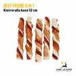 Best Friend 3 in 1 kierrerulla kana&porkkana 12cm 5kpl 160g - Koiran herkut ja puruluut - 5700551172090 - 2