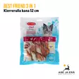 Best Friend 3 in 1 kierrerulla kana&porkkana 12cm 5kpl 160g - Koiran herkut ja puruluut - 5700551172090 - 1