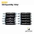 Borner CO2 Kapseli 88g 10 kpl - Co2 kaasupatruunat - 00159923X10 - 1