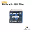 Federal Shorty kal.12 26g 6,1mm haulikonpatruuna - Buckshot, yli 4mm - 604544651430 - 14