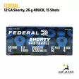 Federal Shorty kal.12 26g 6,1mm haulikonpatruuna - Buckshot, yli 4mm - 604544651430 - 8