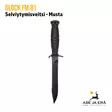 Glock FM 81 selviytymisveitsi sahaterällä, Musta - vasen sivu - Puukot - 513020 - 2
