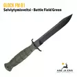 Glock FM 81 selviytymisveitsi sahaterällä, Battle Field Green - veitsi vasemmalta - Puukot - 513020 - 14