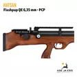 Hatsan Flashpup QE 6,35 mm PCP-ilmakivääri puutukilla - Yksityiskohta perästä - 5,5 mm PCP paineilmakiväärit - 06784200 - 6