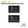 Helikon-Tex blood patch 2 kpl veriryhmä A-  Musta - Yleskuva - Muut asusteet - 5908218766990 - 1