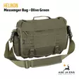Helikon-Tex Messenger Bag laukku olive green edestä - Reput ja laukut - 5902688054250 - 1