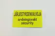 Järjestyksenvalvojan Tunnistekorttilaatta Suomenkielinen - Työvaatetus - MBAG0050 - 1