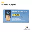 PPU .45 ACP FMJ 14,9g pistoolipatruuna - Muut pistoolinpatruunat - 8605003813170 - 1