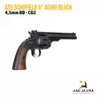 Schofield 6" 4,5 mm CO2 Pellet ilma-ase revolveri, Aging BK - oikealta takaviistosta - Ilma-aseluoti ilmapistoolit - 5707843073370 - 6