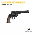 Schofield 6" 4,5 mm CO2 Pellet ilma-ase revolveri, Aging BK - oikealta etuviistosta - Ilma-aseluoti ilmapistoolit - 5707843073370 - 4
