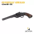 Schofield 6" 4,5 mm CO2 Pellet ilma-ase revolveri, Aging BK - alaviistosta - Ilma-aseluoti ilmapistoolit - 5707843073370 - 10