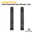 Sig Sauer P320 ASP 4,5mm CO2 ilmapistoolin varalipas 20 kuulaa 2 kpl - yleiskuva kahdesta lippaasta - SIG Sauer lippaat - 798681580590 - 2