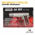 Swiss Arms M1911 Tactical Rail metallirunkoinen Blowback 4,5mm CO2 ilmapistooli - BB kuula ilmapistoolit - 3559962885080 - 16