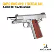 Swiss Arms M1911 Tactical Rail metallirunkoinen Blowback 4,5mm CO2 ilmapistooli - BB kuula ilmapistoolit - 3559962885080 - 10