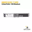 Umarex Glock 17 Gen5 Blowback 4,5mm CO2 Pellet ilmapistooli - Ilma-aseluoti ilmapistoolit - 4000844740250 - 16