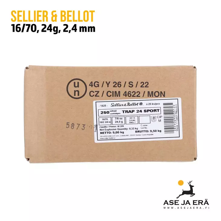 16/70 Sellier&Bellot Sport Trap 7 250 - Haulikon ratapatruunat - 28590690033120 - 1