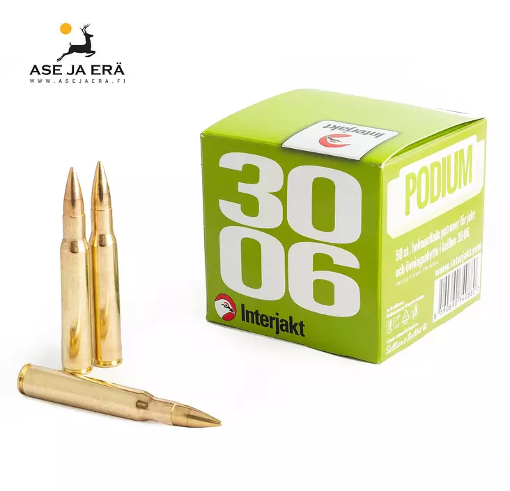30-06 Podium FMJ 8 g Kokovaippainen kiväärinpatruuna - 30-06 kaliiperi - 8590690340880 - 1