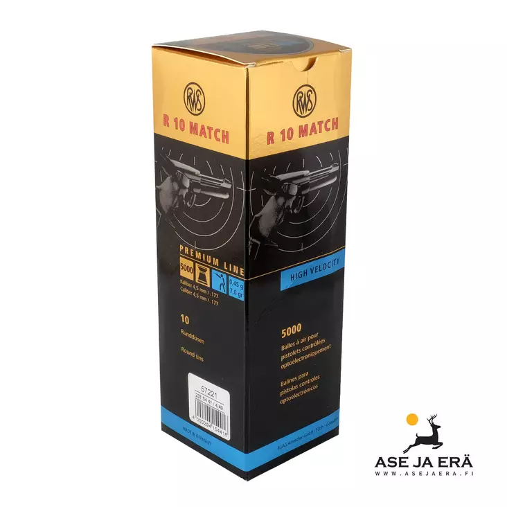 4,50mm RWS R10 Match LP 0,45g 5000 kpl - 4,5 mm ilmapistooliluodit - 400029415442310 - 1