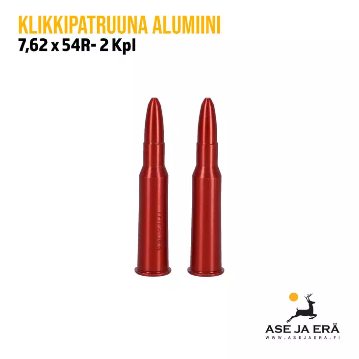 7,62x54R alumiininen klikkipatruuna 2kpl - Klikkipatruunat - 666692122330 - 4