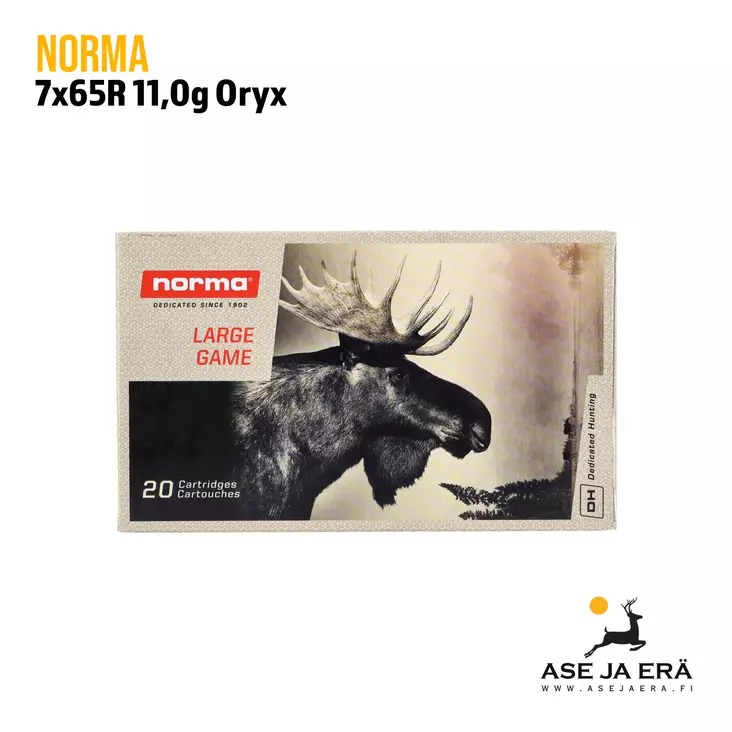 7x65R Norma Oryx 11,0 g kiväärinpatruuna - Muut kaliiperit - 7393923170220 - 1